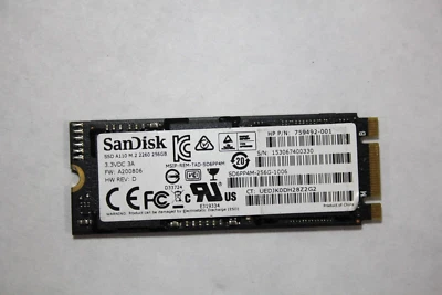Sandisk A110 SSD SD6PP4M-256G-1006 M.2 2260 256GB PCIe NVMe for HP Zbook Laptop - Image 1 of 2