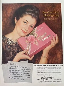 1941 anuncio impreso de chocolates Whitman's vintage. El Día de la Madre es domingo. - Imagen 1 de 1