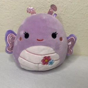 Squishmallows 5 Zoll Brenda der Schmetterling rosa & lila superweiches Plüschtier - Bild 1 von 4