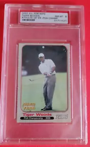 TIGER WOODS SI PARA NIÑOS TARJETA GRADUADA PSA 8 CASI NUEVO - DEPORTES ILUSTRADOS EE. UU. ABIERTO - Imagen 1 de 2