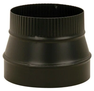 Gray Metal Products 8 X 6-611  8" 24 Ga. Black Stove Pipe Reducer - Picture 1 of 1