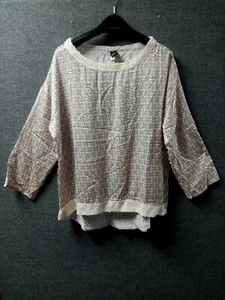 BC Best Connections Ecru Printed Blouse With 3/4 Sleeves Beige UK 20 NH014 CC 16 - Picture 1 of 5