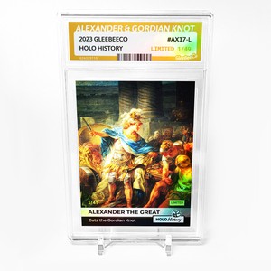 ALEXANDER CUTS THE GORDIAN KNOT Alexander the Great Card GleeBeeCo #AX17-L /49