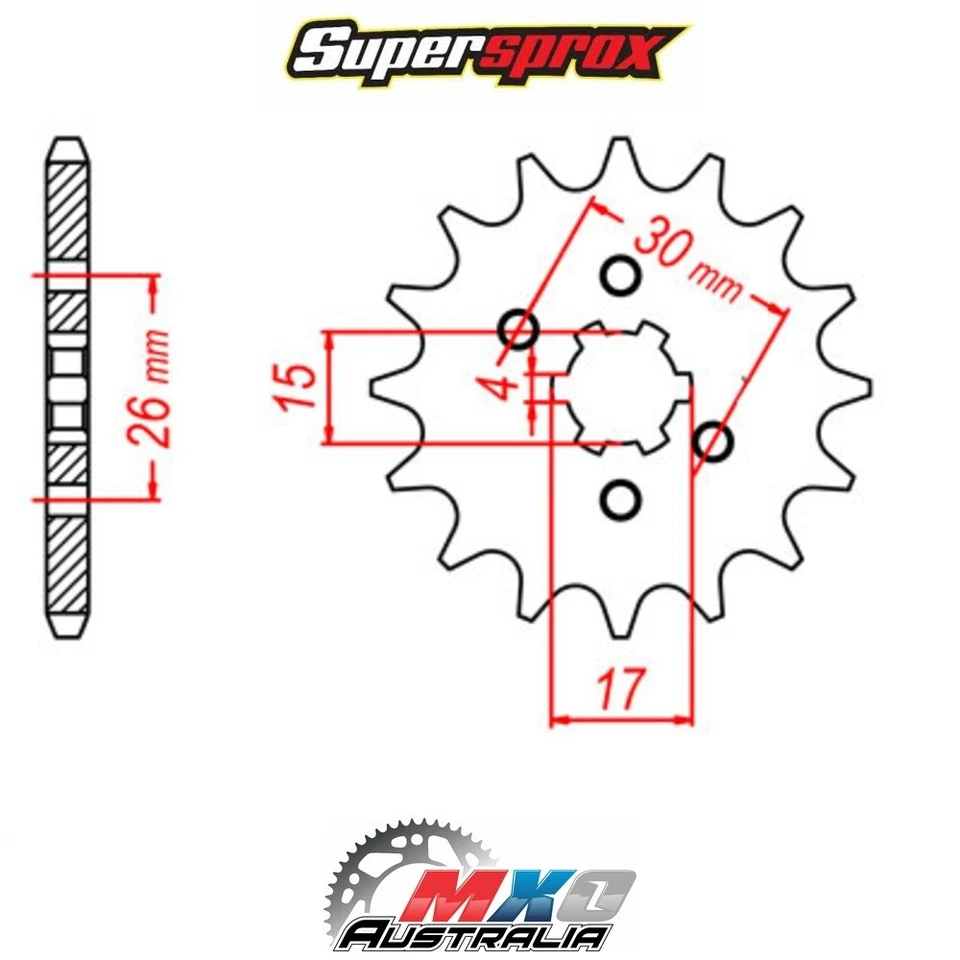 Supersprox Front Sprocket 12T for Honda Z50R 1979-1981 >420 - Image 1 of 1