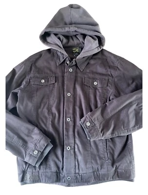 O’Neill Hombre Chaqueta Cremallera Gruesa Marrón Lona Abrigo con Capucha Sudadera Polar XL Foto 1 de 4