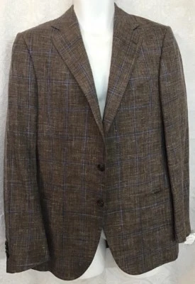 Cesare Attolini Jacket  Brown With Blue Box Two Button Size 39-40 Foto 1 de 4