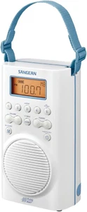 H205 Shower Radio AM/FM Waterproof, Weather Alert, Digital Tuning, White - Picture 1 of 9
