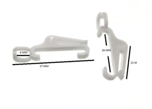 Ganchos de planeador de deslizamiento para riel de vía de varilla de cortina se adaptan al paquete de 12 Swish Fastrack - Imagen 1 de 1