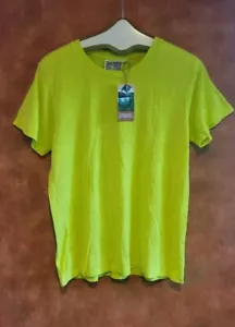 NUEVO CON ETIQUETAS Jungmaven Lorel Cáñamo Camiseta Damas L Amarillo Claro Neón - Imagen 1 de 9