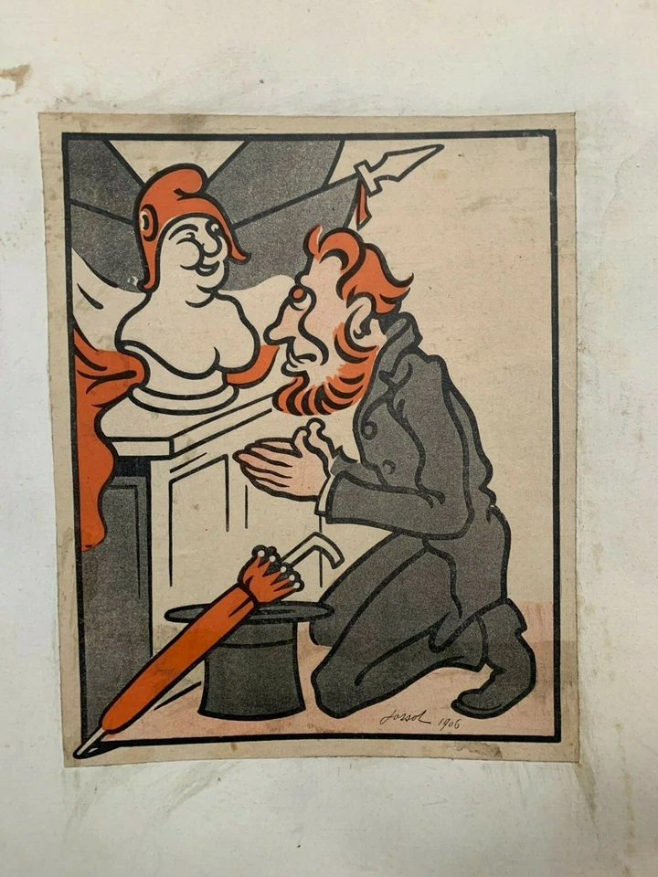 Henri JOSSOT (1866-1951) Caricature de la République Bonnet Phrygien 1906 - Photo 1/4