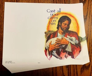 50- Reconciliation Programs / Bulletins 11" x 8-1/2" Flat - Jesus holding Lamb - Picture 1 of 2