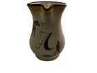 Vietri Pottery Hand Painted Pitcher W/Letter A, Grapes And Floral -Signed-Italy