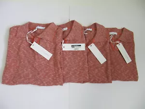 MRSP$399 Nuova Umberto Vallati Maglia Polo Arancione Melange Cotone T Shirt Uomo S M L - Foto 1 di 16