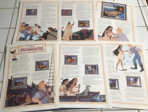 Juego de 6 hojas de estampillas de POCAHONTAS DISNEY Guyana MNH película animada 868A - Imagen 1 de 2