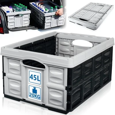 Klappbox 45L faltbarer bis 20kg Faltbox Klappkiste Einkaufs Klapp Korb Kiste - Bild 1 von 4