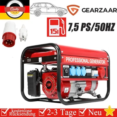 6500W 7,5PS Notstromaggregat Generator Benzin Stromerzeuger Stromgenerator 15L - Bild 1 von 4