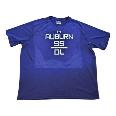 Carl Lawson Under Armour Auburn Tigers Football Team Issued Shirt Blue Sz 2XL - Image 1 of 2