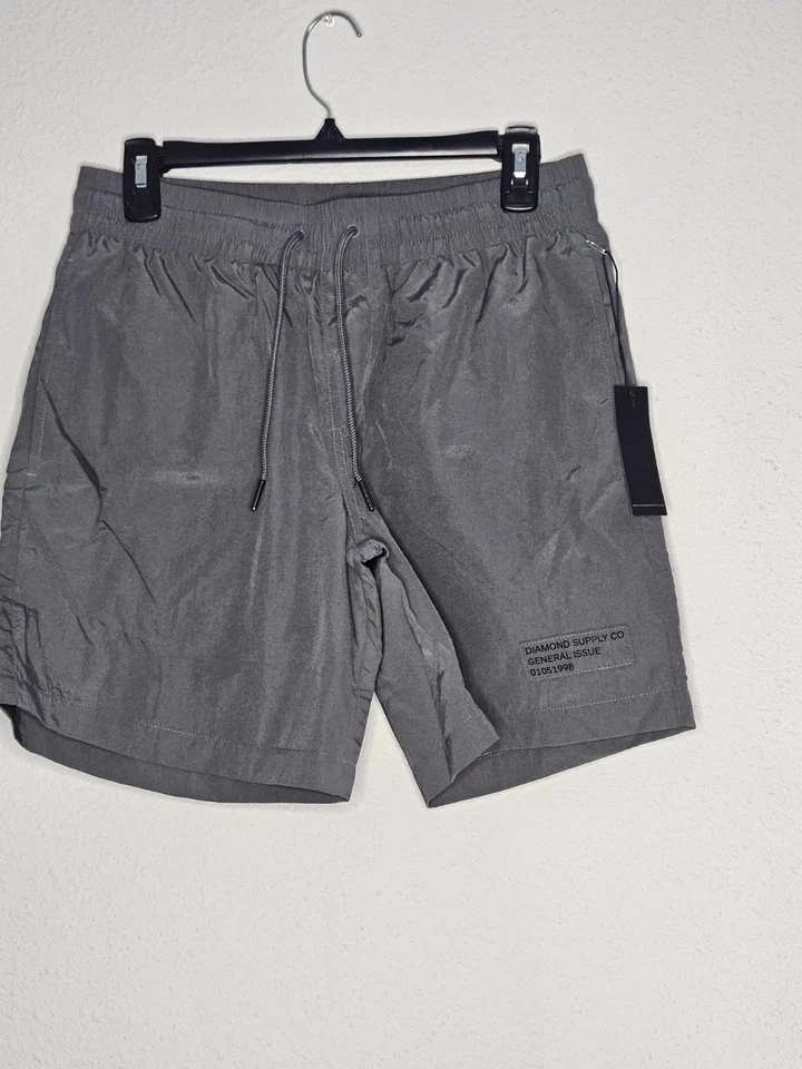 Diamond Supply Co. Grey Nylon Shorts Size Small - Image 1 of 1