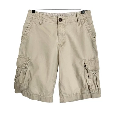 Aeropostale Cargo Bermuda Shorts Mens 27 Tan Beige Cotton Pockets Mid Rise - Image 1 of 4