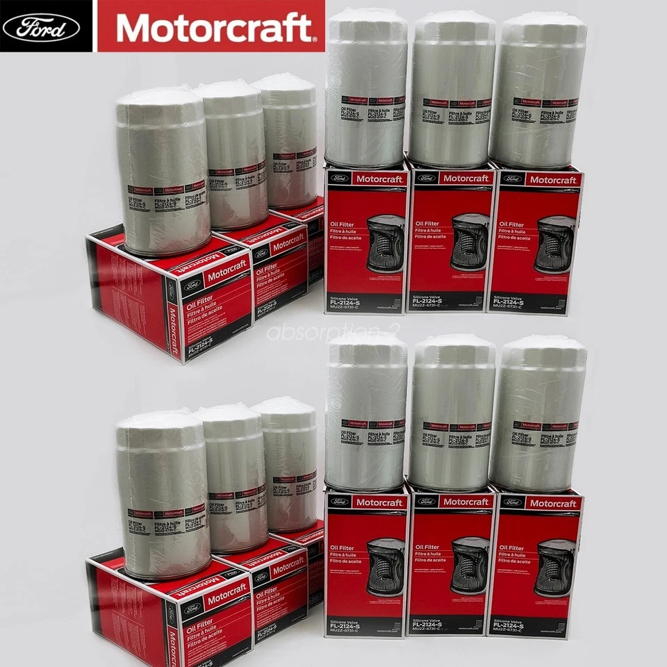 NEW Case of 12 OEM Ford Motorcraft Engine Oil Filters FL2051S BC3Z-6731B FL2124S Foto 1 de 4
