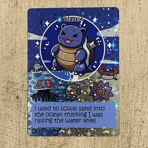 Pokiebubies Blastie 1st Edition Fan Art Blastoise Holo 13 V1 - Picture 1 of 2