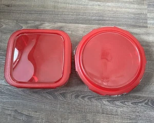 Set of 2 Lock & Lock Glass Food & Storage Containers 1 Rectangular 1 Round NEW - Picture 1 of 5