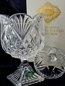 Vintage Dazzling Shannon 24% Lead Crystal Pineapple Footed Candy Dish Style 2630 - Picture 1 of 14