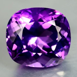 10.72 ct  Cushion (13.76 x 12.70 mm) Brazil Natural Purple Amethyst Gemstone - Picture 1 of 2