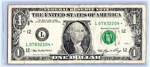 2006 $1 Dollar Star Note With Serial Number L07832204* - Picture 1 of 1