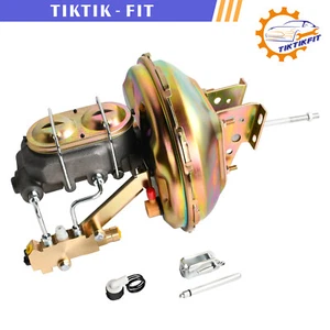 1964-72 GM A F X Body 11" Zinc Power Brake Booster Master Cylinder Disc Drum Kit - Picture 1 of 8