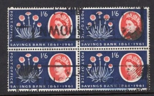 Caja de ahorros 1961 1/6 usada bloque de cuatro. SG 625A - Imagen 1 de 1