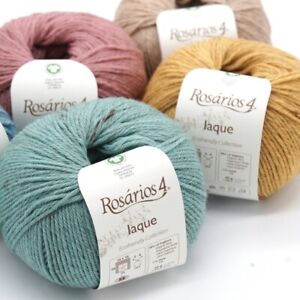 Organic wool and yak wool knitting yarn Rosarios4 Iaque, soft wool, 50 g - 200 m
