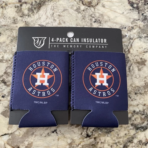 Houston Astros Koozies 4 Pack NWT Fast Free Shipping Cover