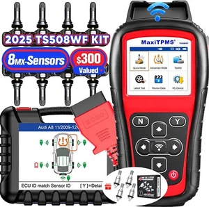 Autel MaxiTPMS TS508WF TPMS Program Scanner Tool+8PCS 315Mhz 433Mhz MX-Sensors - Picture 1 of 15