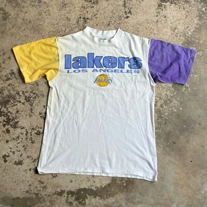 Vintage LA Lakers True Fan Sportswear Shirt Men Medium Cotton 90s Single Stitch - Bild 1 von 15