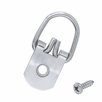 F|S FRAMER SUPPLY Framer Supply Heavy Duty 1 Hole Steel D-Ring Picture Hangers & #6 1/2" Pan He...