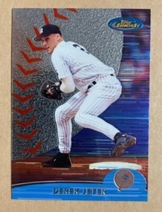 Derek Jeter ~ 2000 Topps Finest #60 New York Yankees HOF Baseball Card