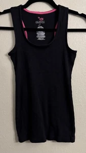 Miley Cyrus Max Zaria Tank Top Women’s Large Black Pink Trim Sleeveless L Top - Picture 1 of 5