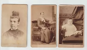 Antique Photo Portrait Carte de Visite Group of Three - Allegheny, PA - Picture 1 of 2