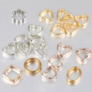 50pcs Love Heart Two Hole CCB Beads Frame Spacer Beads DIY Necklace Bracelet