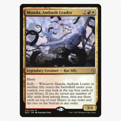 Munda, Ambush Leader Battle for Zendikar MTG Rare - Image 1 of 2