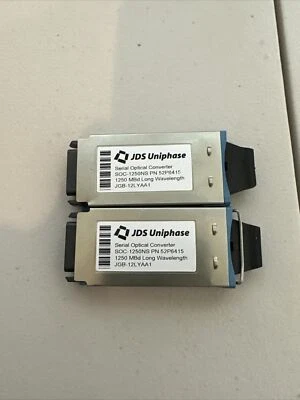 JDS Uniphase SOC-1250NS P/N 52P6415 1250 MBd Long Wavelength JGB-12LYAA1 SB1 - Image 1 of 2