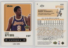 1999-00 Upper Deck Retro Gold /250 Kobe Bryant #8 HOF