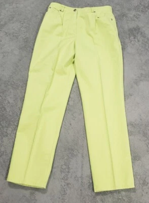 Susan Bristol Straight Leg Jeans Women's Size 8 Yellow Green Mid Rise Cotton - Image 1 of 4