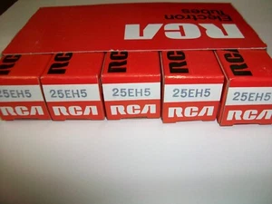 SLEEVE OF 5 RCA 25EH5 TUBES - Picture 1 of 3