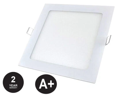 6W LED SQUARE Recessed Ceiling Flat Panel Down Light Ultra Slim Cool White 120MM - Image 1 of 4
