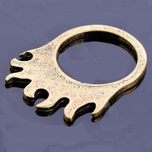 Vintage Bronze Fire Gothic Men's Finger Ring US 7 - Picture 1 of 1