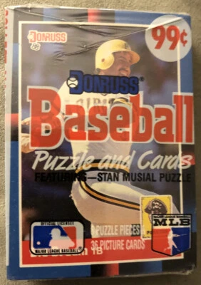 1988 Donruss Cello Card Pack Sid Bream Pirates (Top) Casey Candaele Expos (Back) - Image 1 of 2