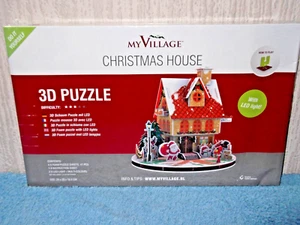MY VILLAGE CHRISTMAS HOUSE - 3D FOAM PUZZLE WITH LED LIGHTS - NEW & SEALED - Picture 1 of 4