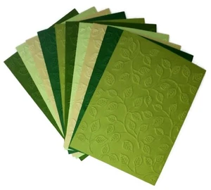 10 BRANCHES with LEAVES Embossed A2 Card Fronts Recollection Forest Cardstock - Picture 1 of 2